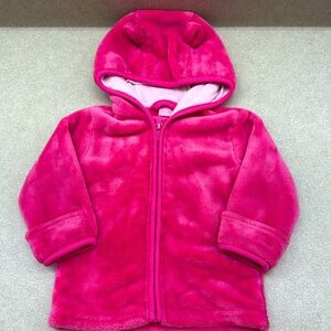 Baby Girl Cozy Sweater with mitten cuffs - Preloved. Size 12/18 months 🌸